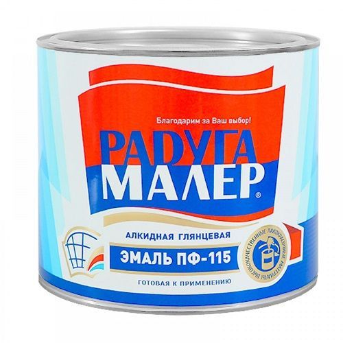 Эмаль ПФ-115 черная 1,9 кг Радуга