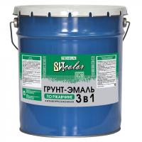 Грунт эмаль по ржавчине 3в1 темно-серая 20кг глянец Вит Color
