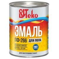 Эмаль для пола ПФ-266 золотисто-коричневая  1,8кг Витеко