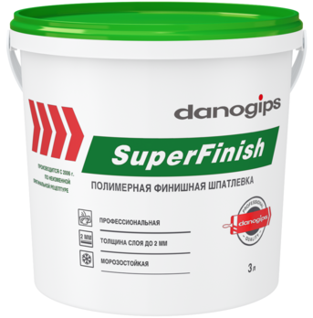 Шпатлевка полимерная  3л финишная SuperFinish Danogips(4)