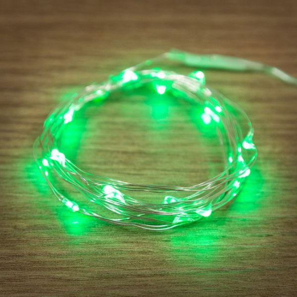 Гирлянда Роса  2м серебристый ПВХ/зеленый свет IP20 Neon-Light