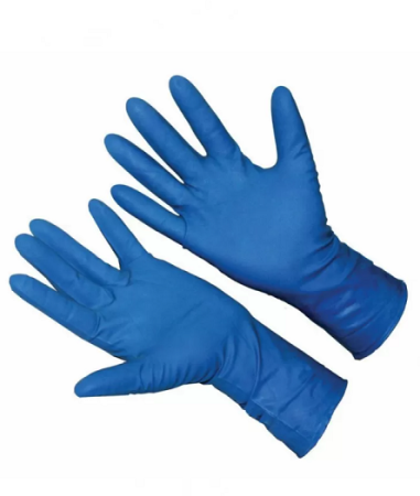 Перчатки одноразовые латексные д/продуктов синие M HR Gloves