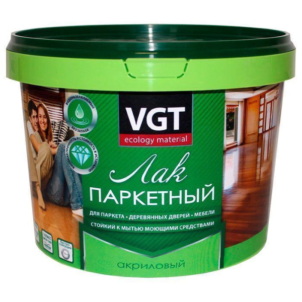 Лак паркетный акриловый 0,9л мат. ВГТ(6)